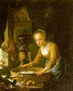Gerrit Dou Girl Chopping Onions France oil painting reproduction